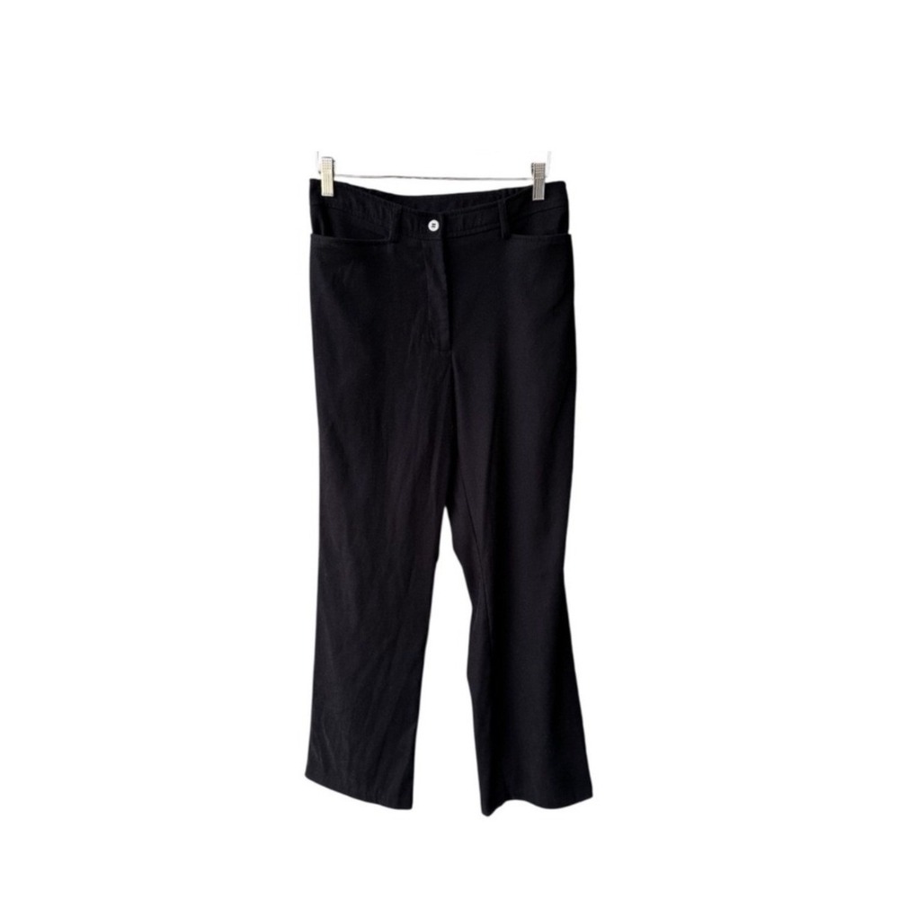 Coldwater Creek Trousers Dress Pants Black Straight Leg Stretch Preppy Size 8